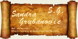 Sandra Grubanović vizit kartica